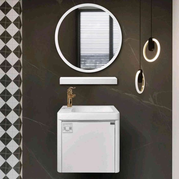 فول ست کابینت و روشویی اکوال مدل آرکا سفید