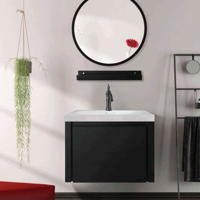 فول ست کابینت روشویی اکوال مدل یونیک مشکی