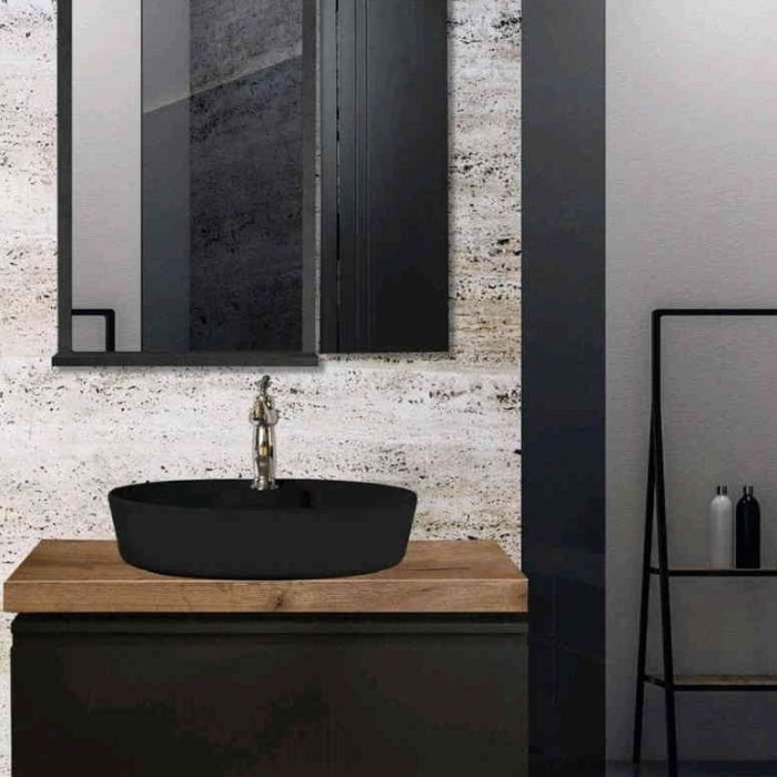 فول ست کابینت روشویی اکوال مدل رومنس مشکی