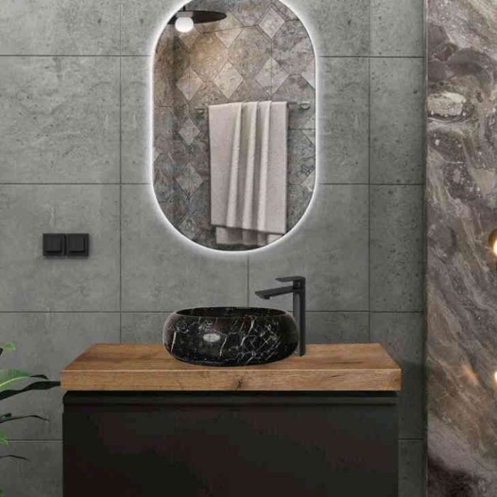 فول ست کابینت روشویی اکوال مدل رومنس مشکی