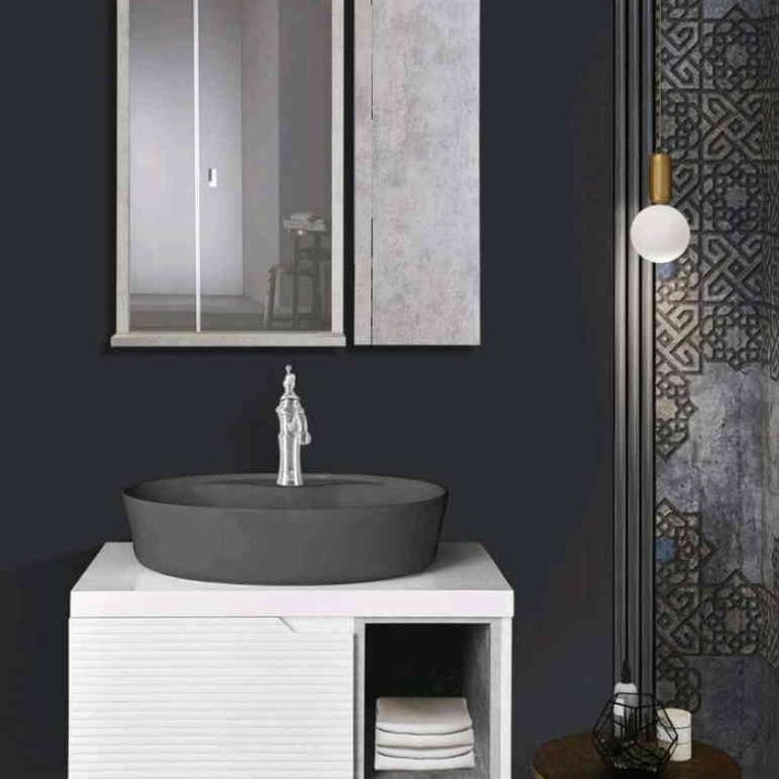 فول ست کابینت روشویی اکوال مدل ونیز سفید