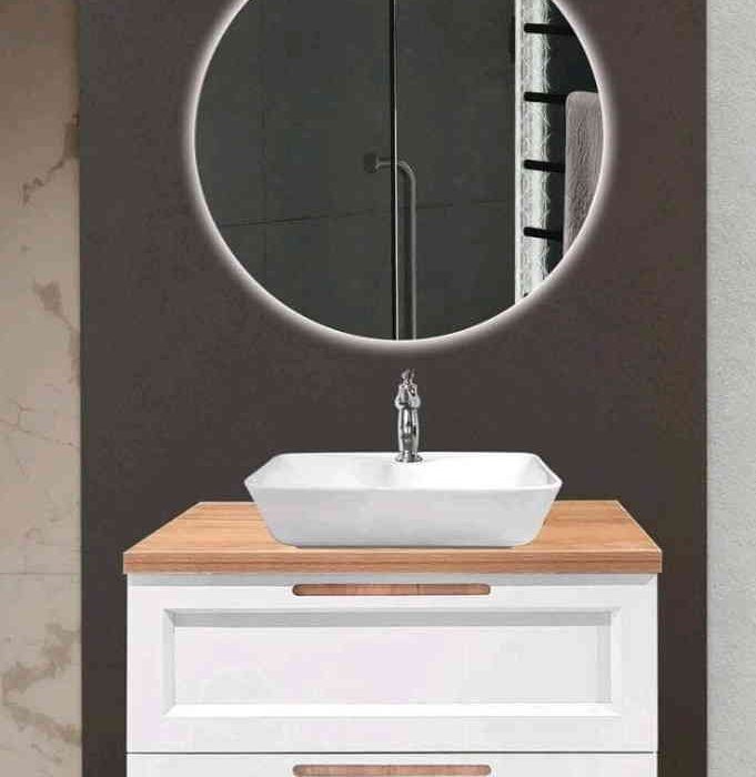 فول ست کابینت روشویی اکوال مدل پالرمو سفید چوب