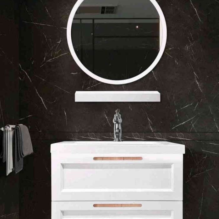 فول ست کابینت روشویی اکوال مدل پالرمو سفید