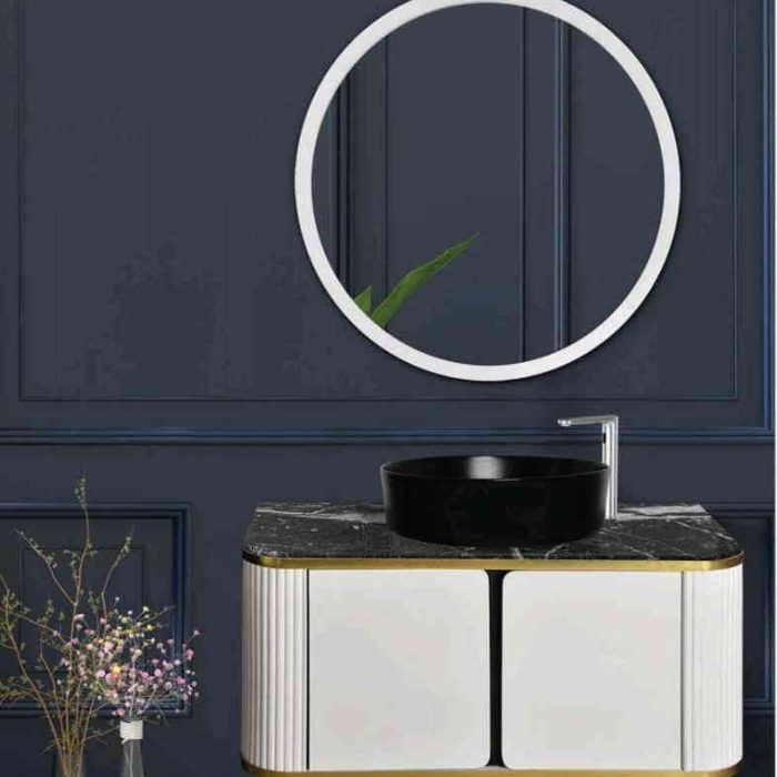 فول ست کابینت روشویی اکوال مدل پارمیس سفید